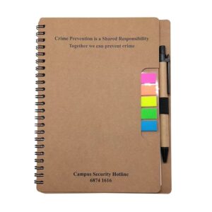 Eco-Friendly Brown Kraft Paper Notebook with Pen | Sustainable Recycled Stationery Set