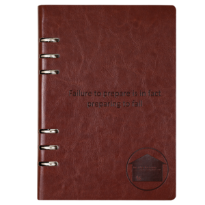 6 Ring Bound Vintage PU Leather Cover Looseleaf Notebook Manufacturer