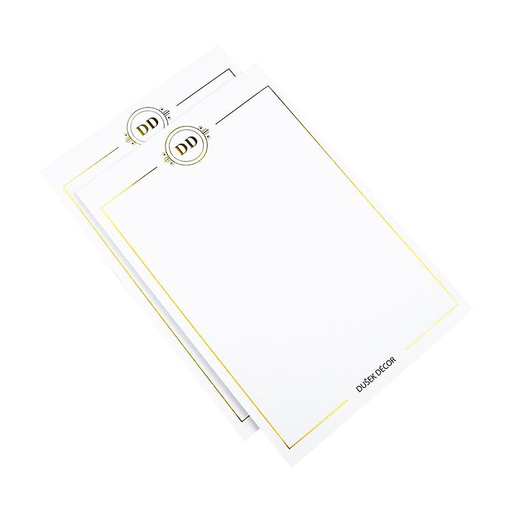 Luxury gold foil custom design tear off notepad